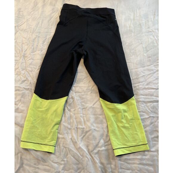 Nike Pro Cropped Leggings w/ Yellow Mesh - XS - Picture 5 of 6